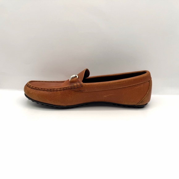 ALLEN EDMONDS Grand Cayman Brown Pebbled Leather Horse Bit Driving Loafers 9D - Picture 6 of 12